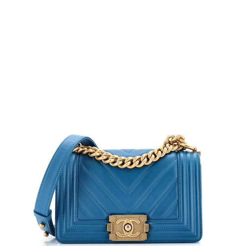 CHANEL Boy Flap Bag Chevron Lambskin Small