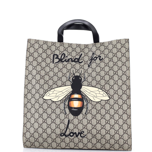 GUCCI Convertible Soft Open Tote Printed GG Coated Canvas Tall