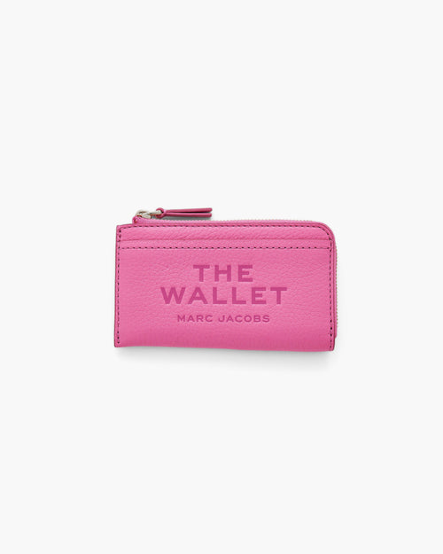 The Leather Top Zip Multi Wallet in Bow Pink