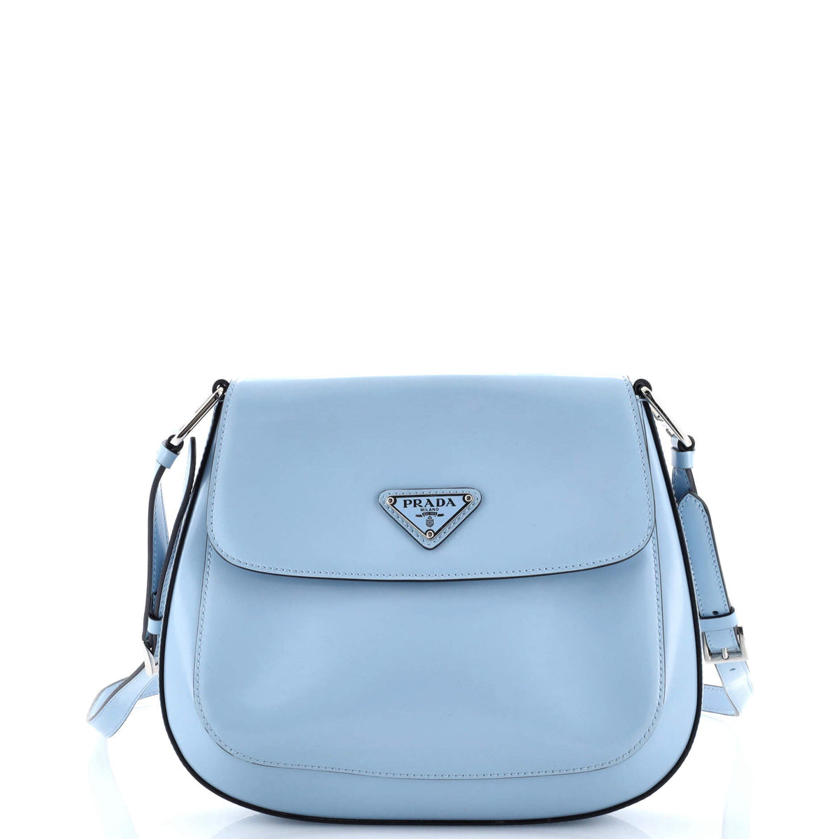 Prada PRADA Cleo Flap Shoulder Bag Spazzolato Leather Small