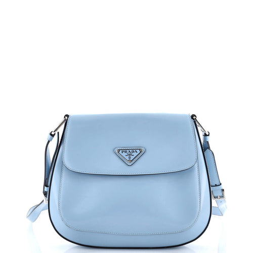 PRADA Cleo Flap Shoulder Bag Spazzolato Leather Small