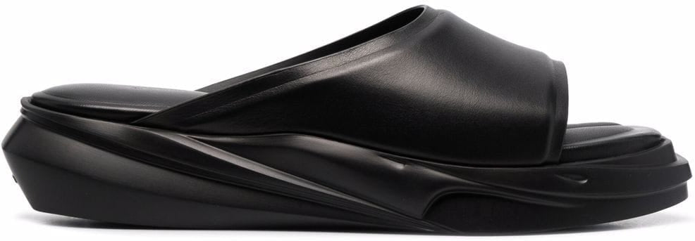 1017 Alyx 9Sm Men's Leather Sandals in Black | Size 42 | AAMSL0004LE01.22