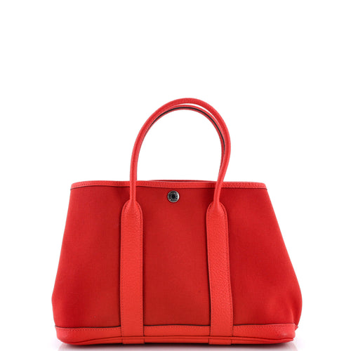 Garden Party Tote Toile and Leather 30