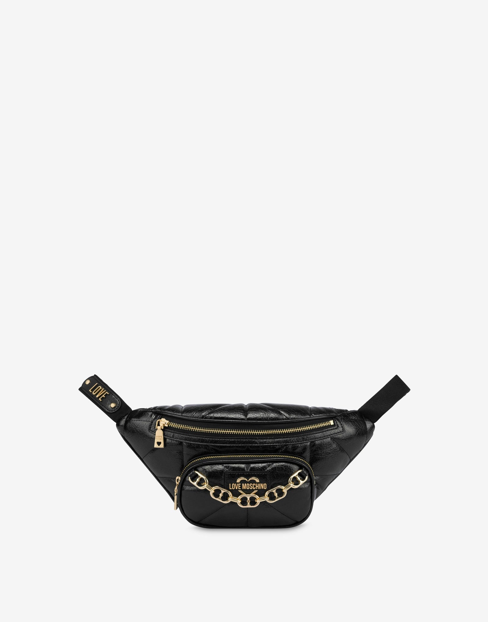 Love Moschino Sac Banane Géométrique Matelassé