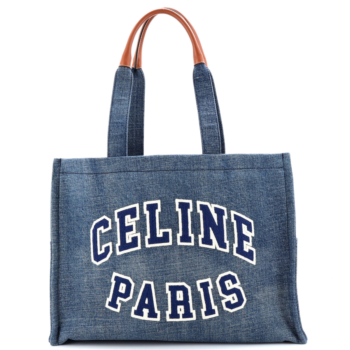 Celine CELINE Cabas Thais Tote Denim with Applique Large