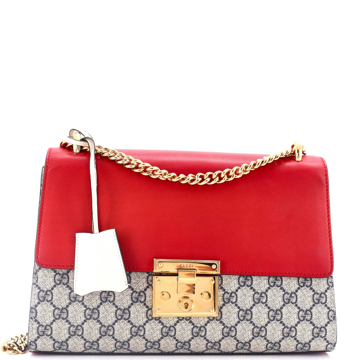 Gucci GUCCI Padlock Shoulder Bag GG Coated Canvas and Leather Medium