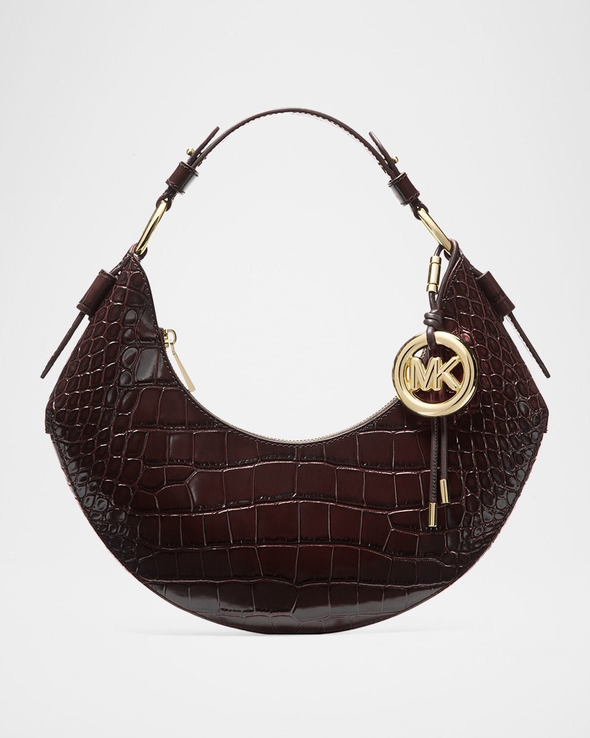 Boss Koa Croc-Embossed Leather Shoulder Bag