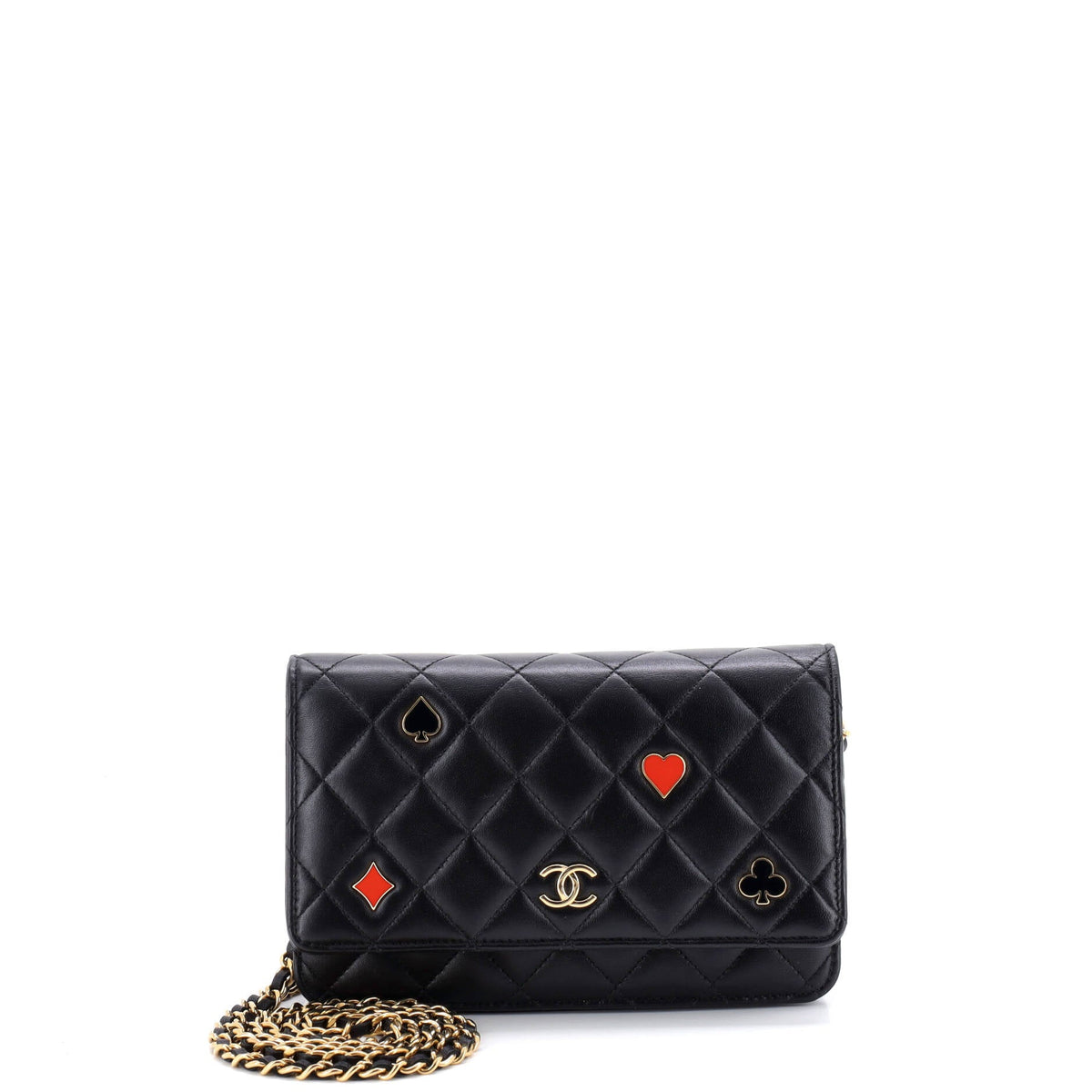 Chanel CHANEL Coco Casino Wallet on Chain Quilted Lambskin