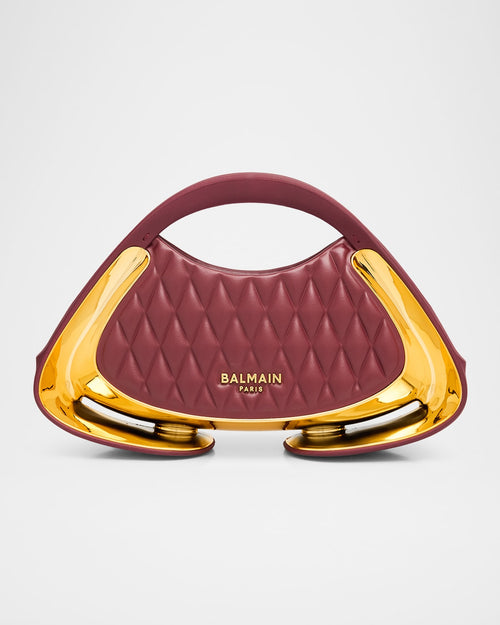 Jolie Madame Small Quilted Faux Leather Top-Handle Bag