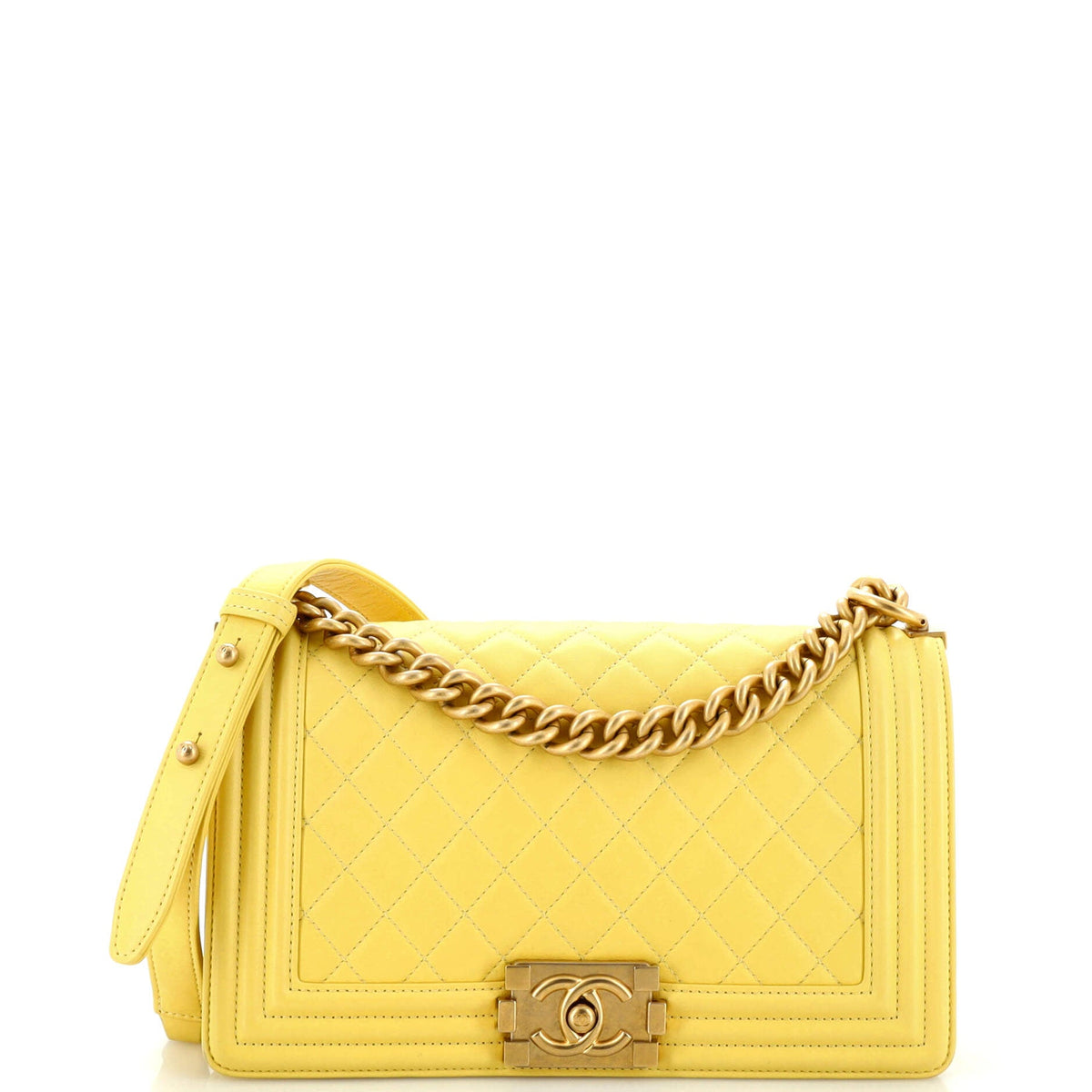 Chanel CHANEL Boy Flap Bag Quilted Lambskin Old Medium