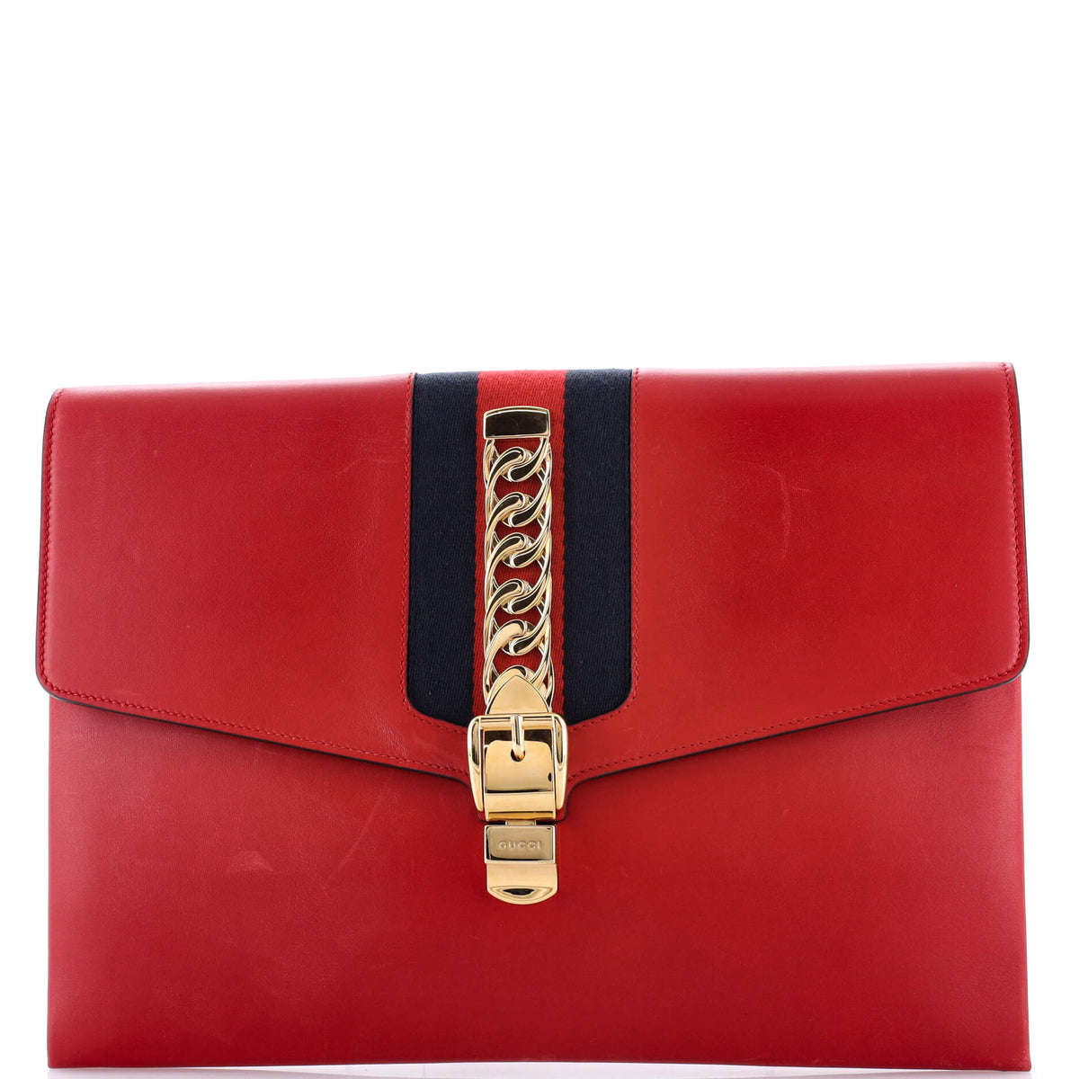 Gucci GUCCI Sylvie Clutch Leather Maxi
