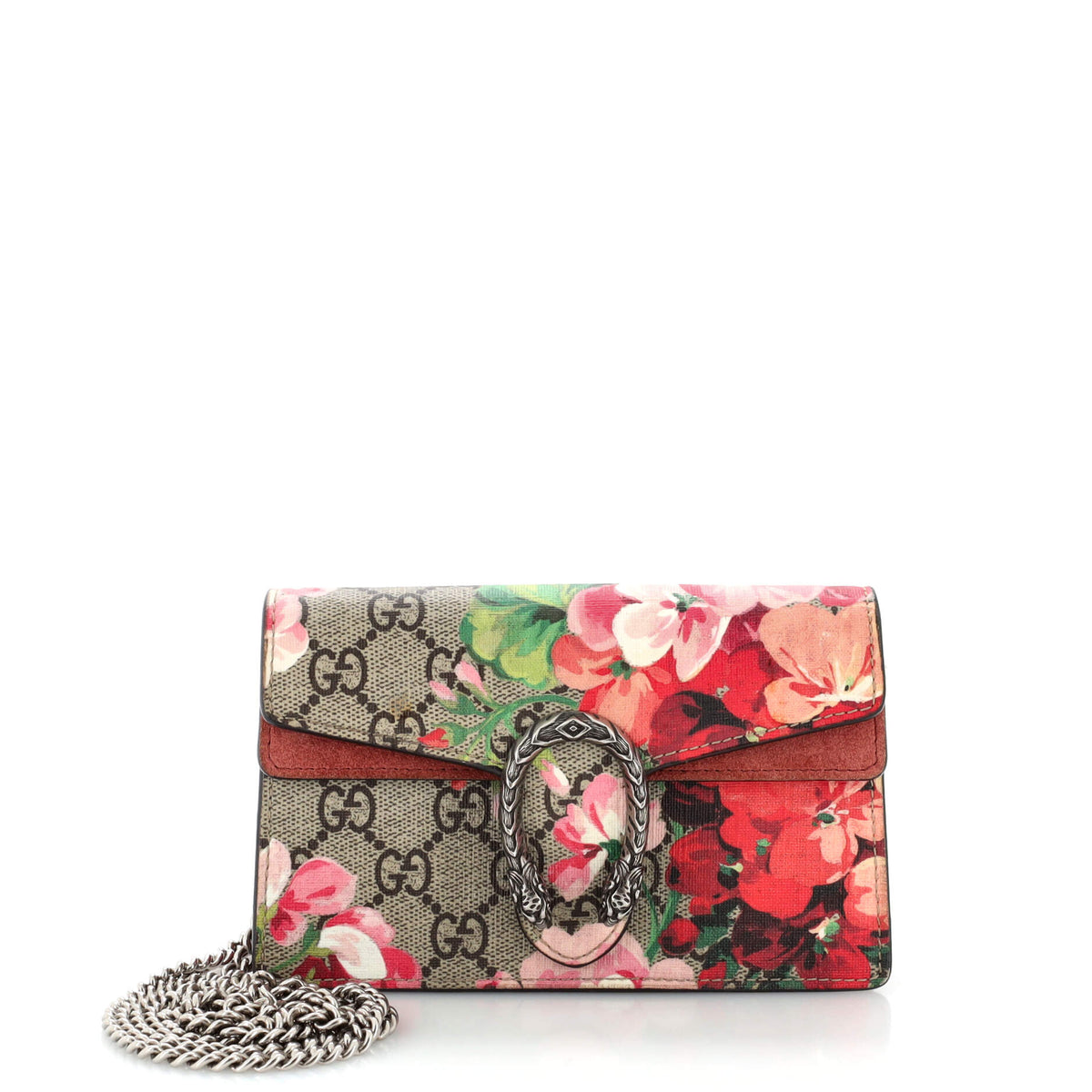 Gucci GUCCI Dionysus Bag Blooms Print GG Coated Canvas Super Mini