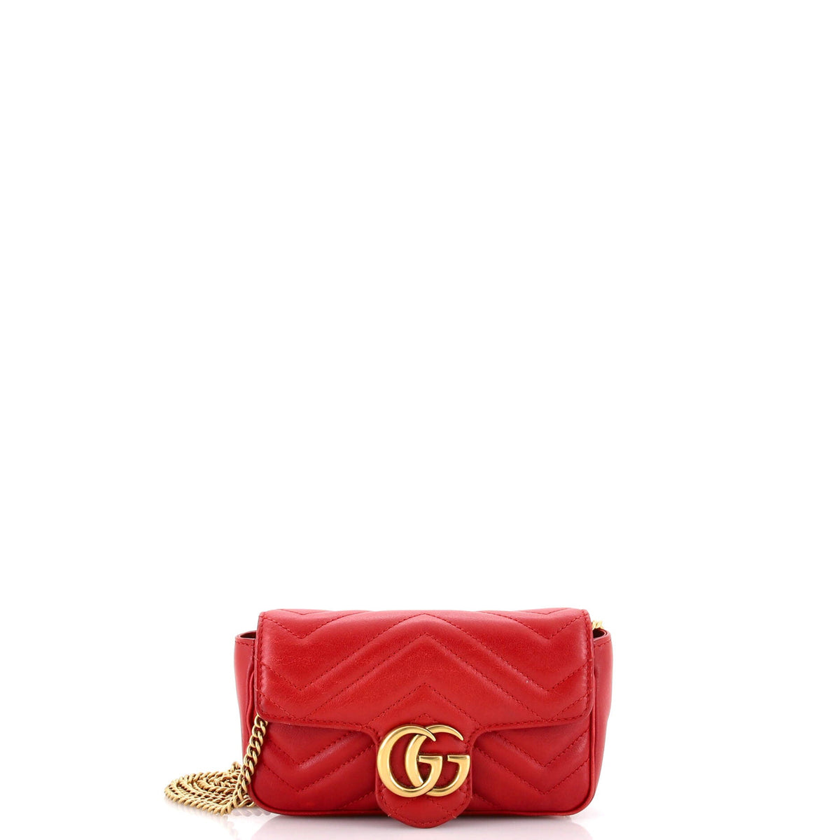 Gucci GUCCI GG Marmont Flap Bag Matelasse Leather Super Mini