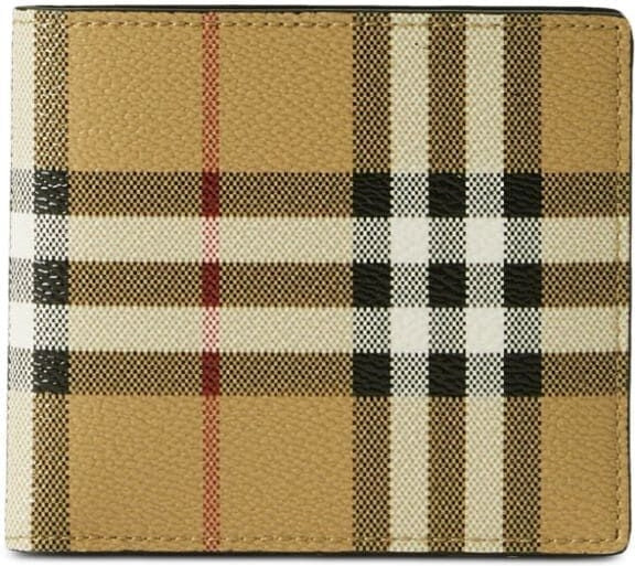 Burberry Men's Vintage Check Bifold Leather Wallet in Brown | Size UNICA | 8084169