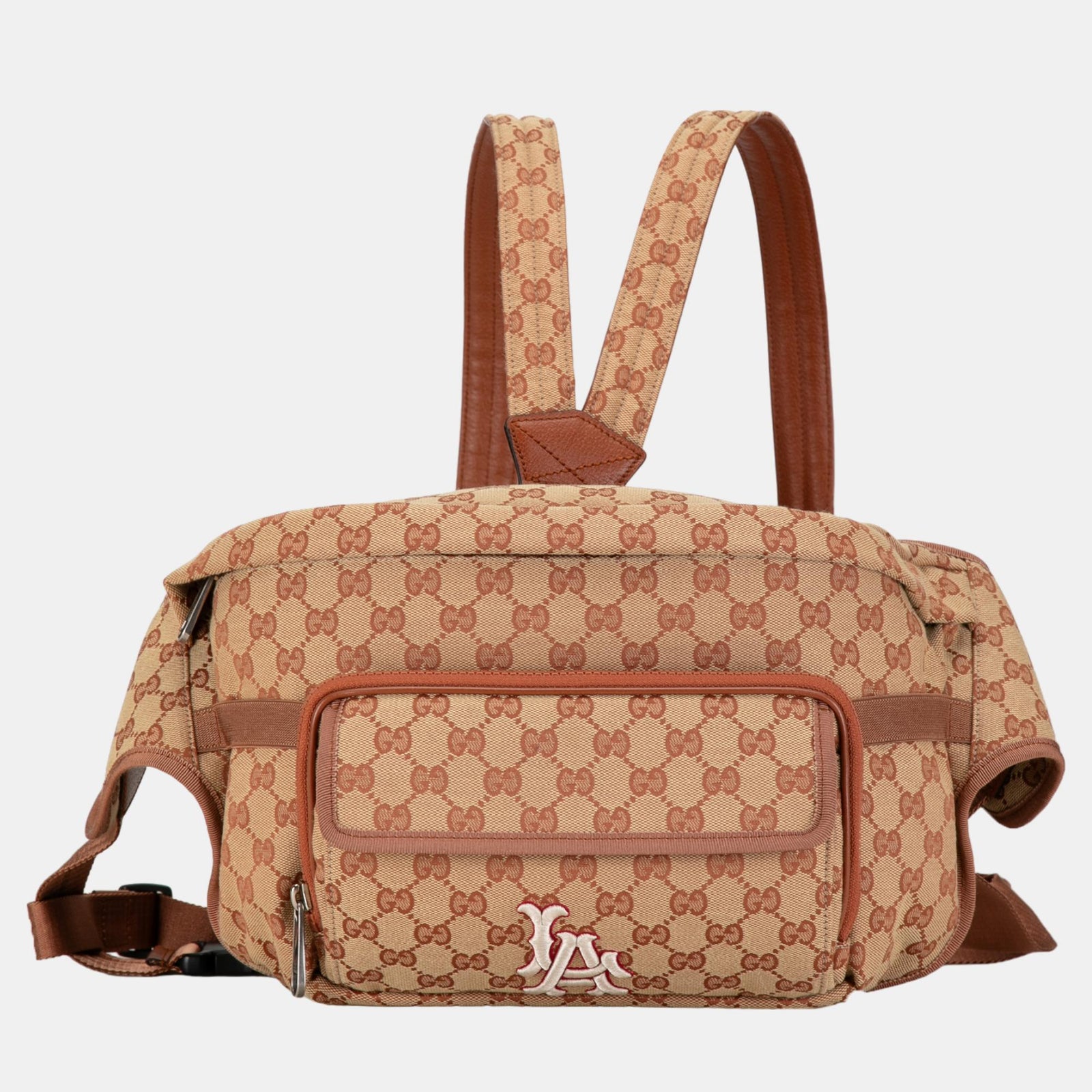 Gucci Beige/Brown X MLB GG Canvas LA Dodgers Convertible Belt Bag