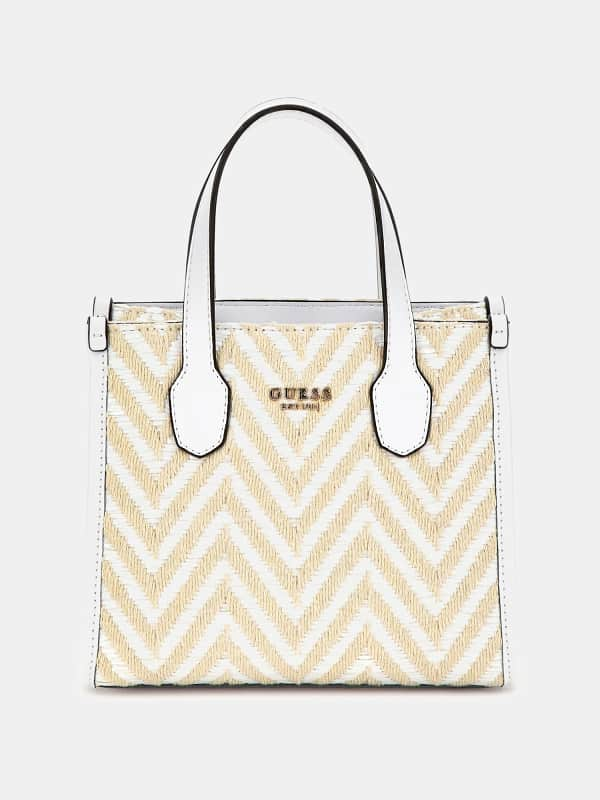 Guess Silvana Mini-Handtasche aus Raffiabast