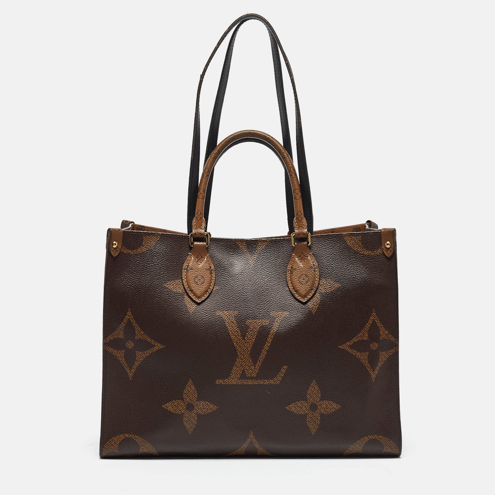 Louis Vuitton Riesige Onthego MM-Tasche aus Canvas mit umgekehrtem Monogramm