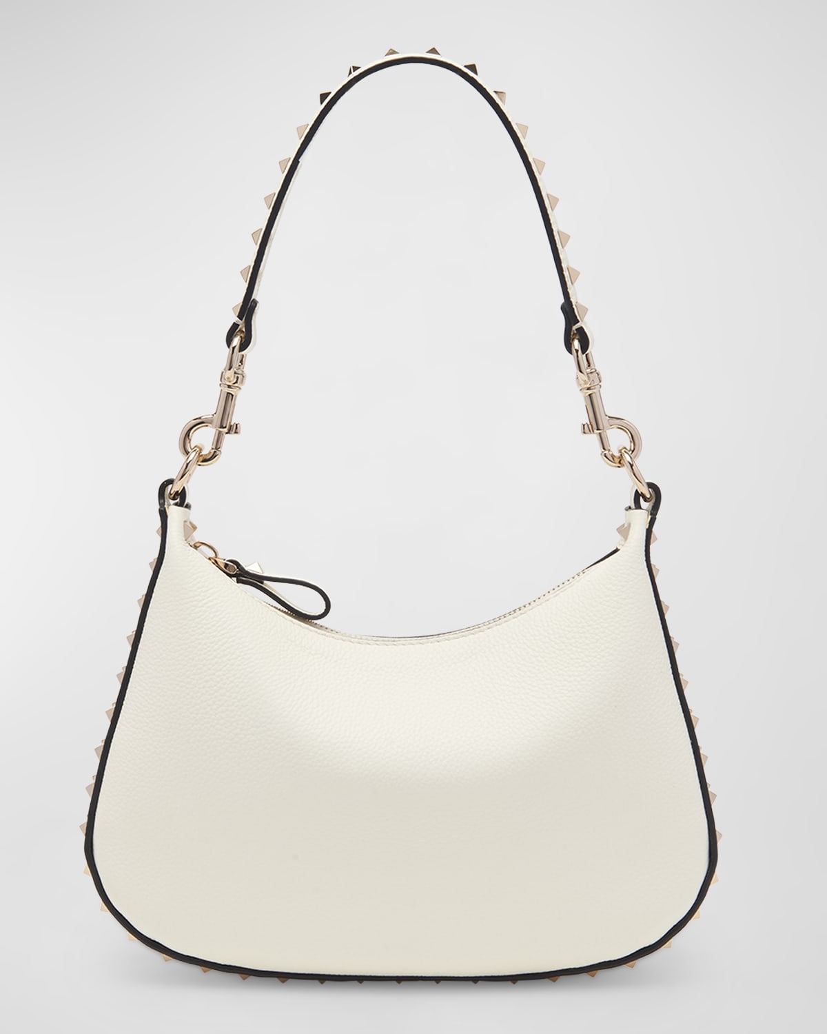 Valentino Rockstud Small Leather Hobo Bag