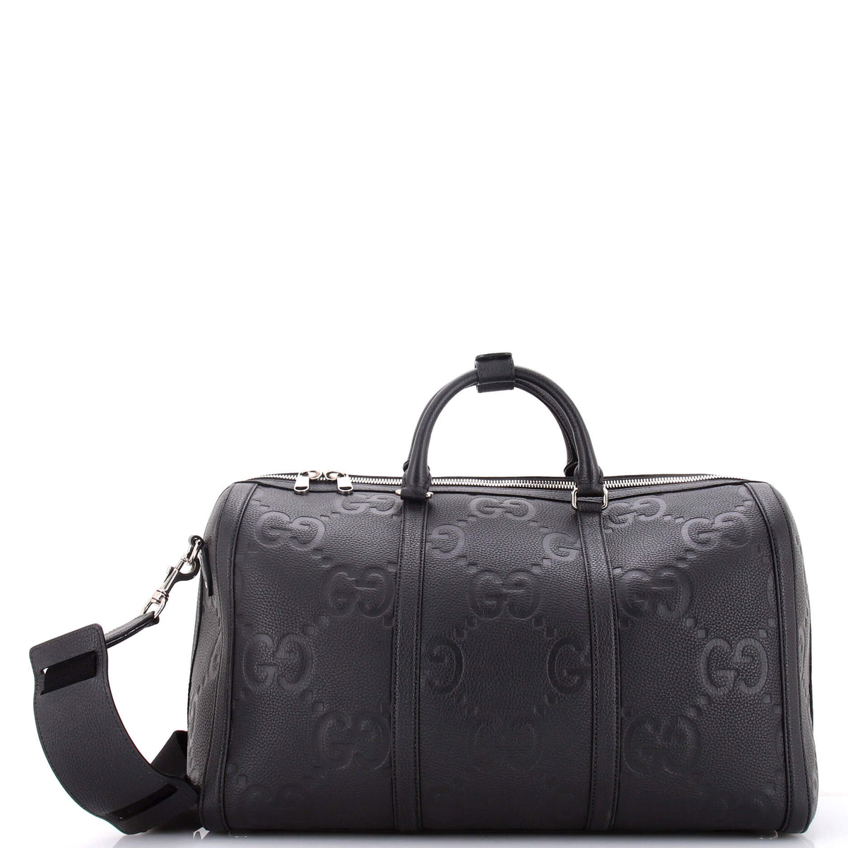 Gucci GUCCI Duffle Bag Jumbo GG Embossed Leather Large