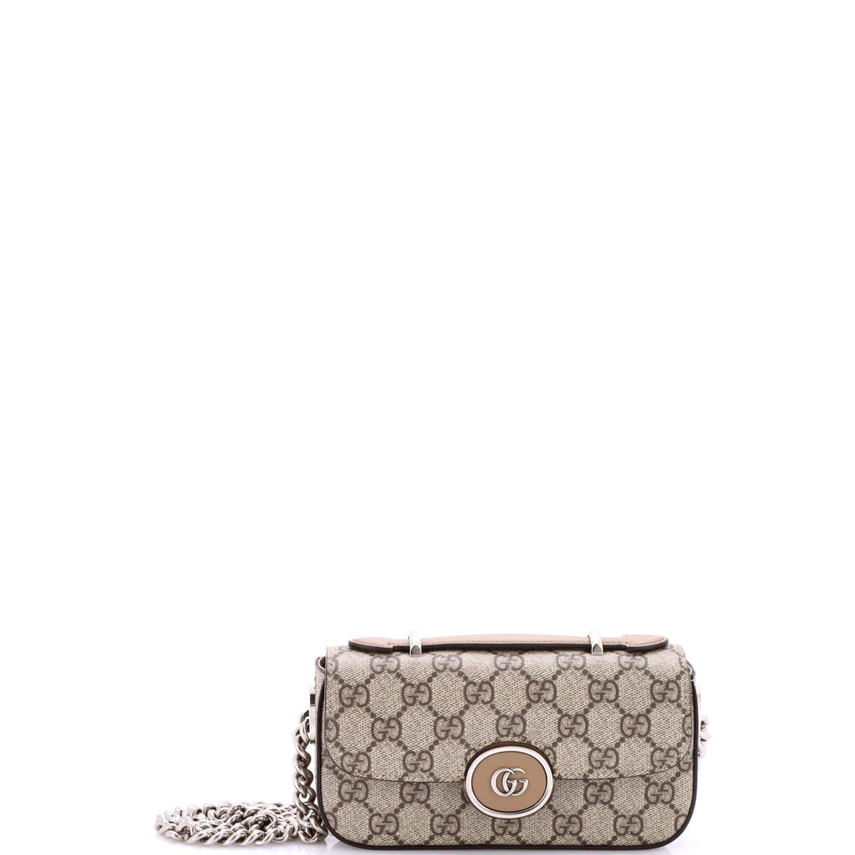 Gucci GUCCI Petite GG Flap Shoulder Bag GG Coated Canvas Small