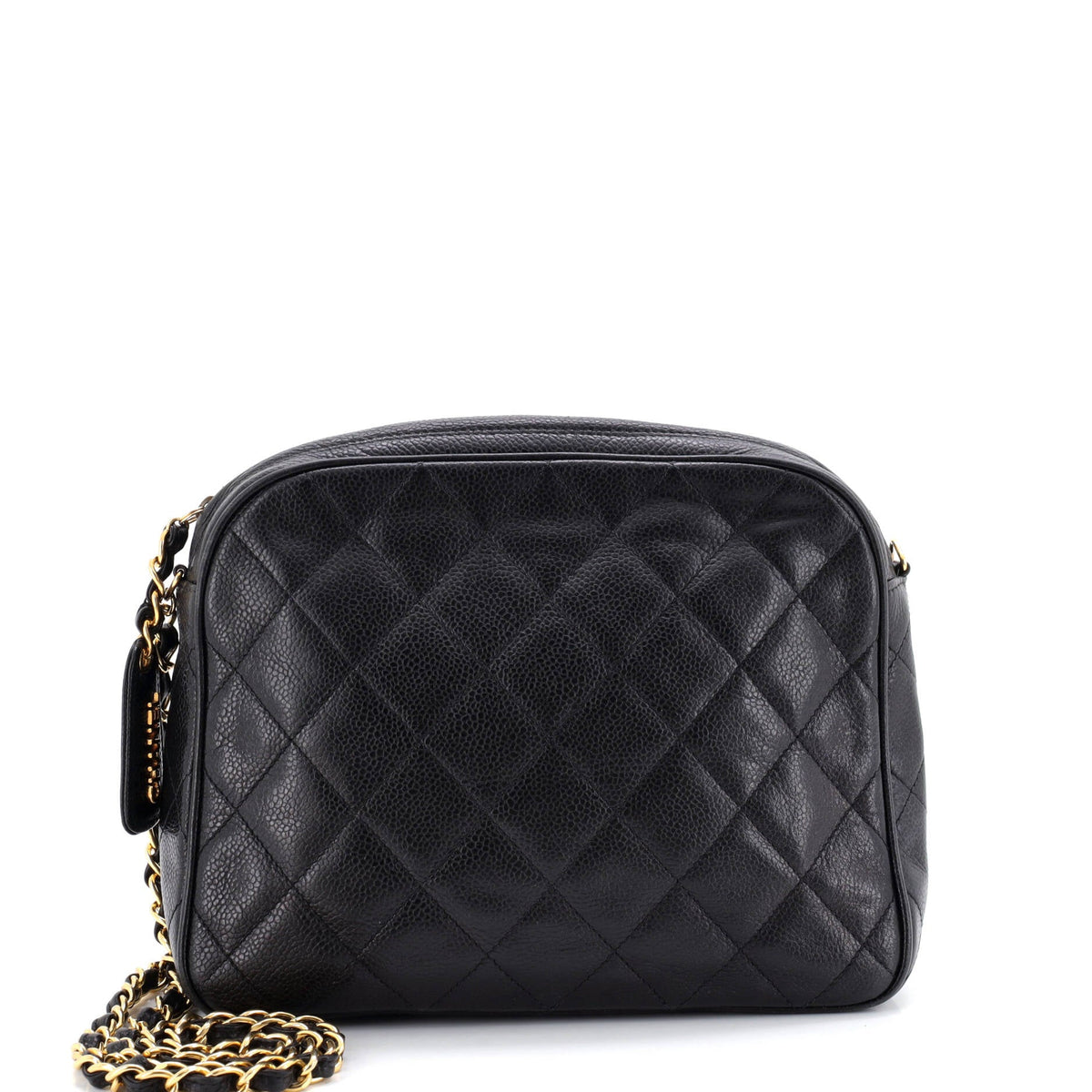 Chanel CHANEL Vintage Chain Camera Bag Quilted Caviar Medium