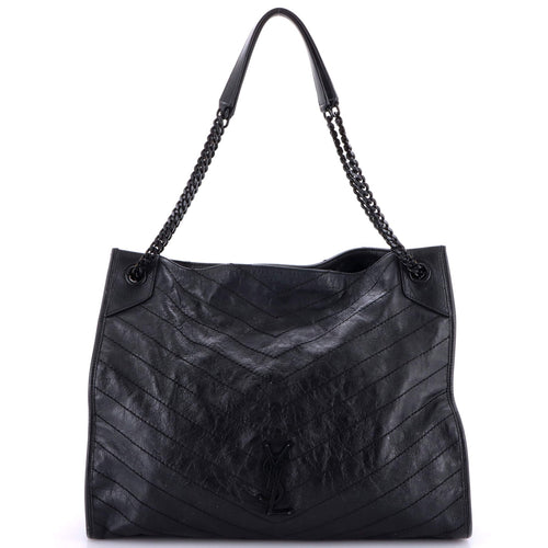 Niki Shopping Tote Matelasse Chevron Leather Large