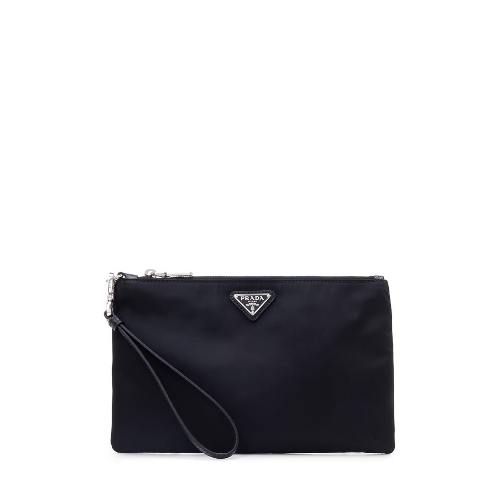 Prada Men's Re-Nylon Pouch in Black | Size UNICA | 2NH0042DMH
