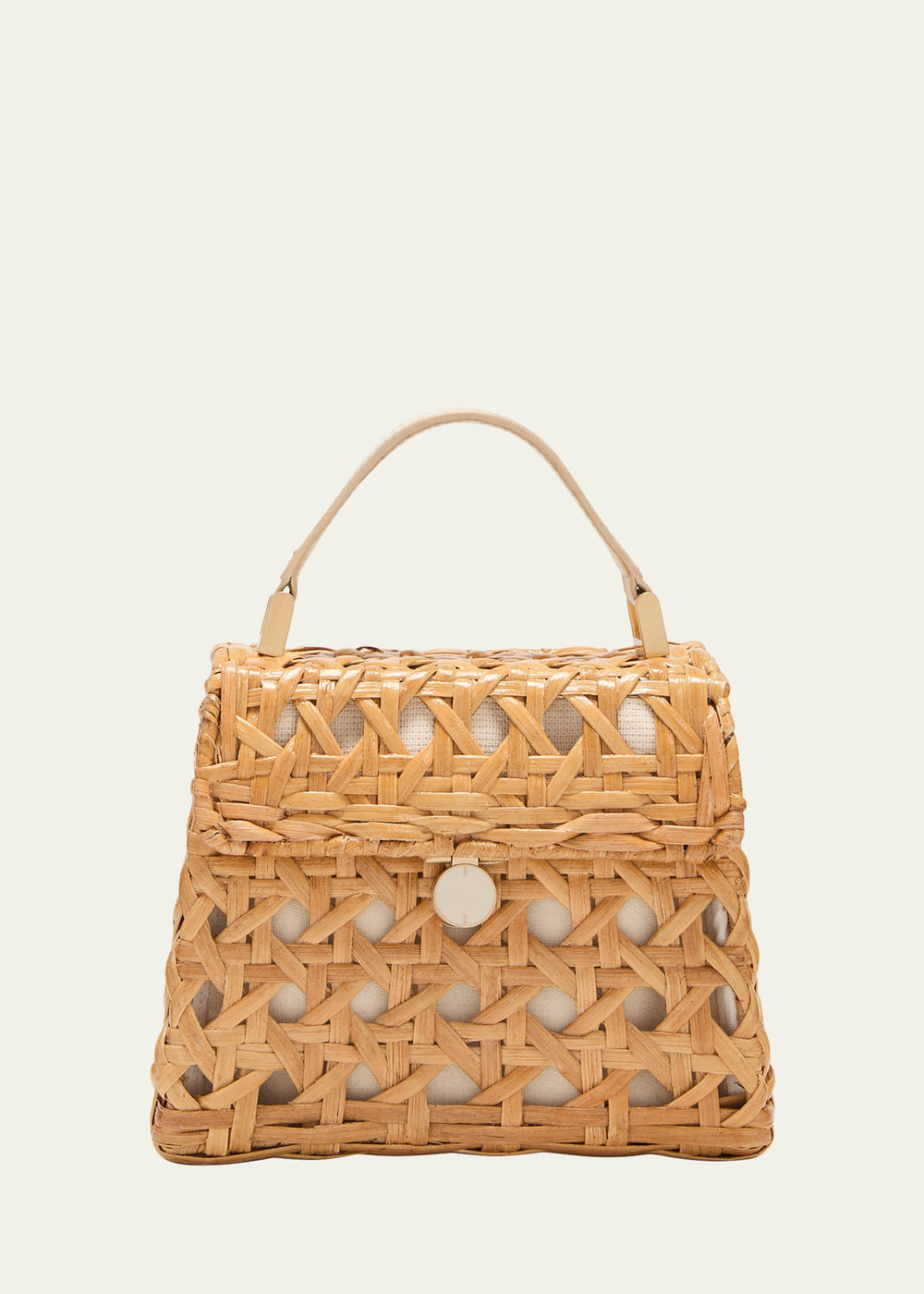 Sybil Cutout Rattan Crossbody Bag