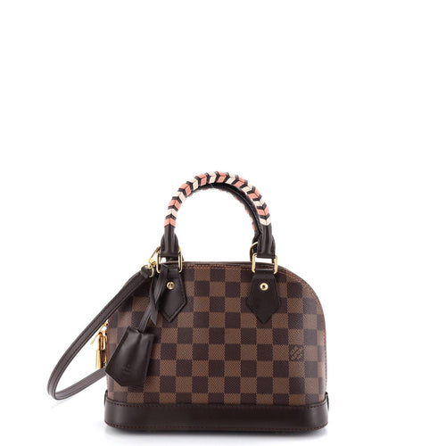Alma Handbag Damier with Braided Detail BB