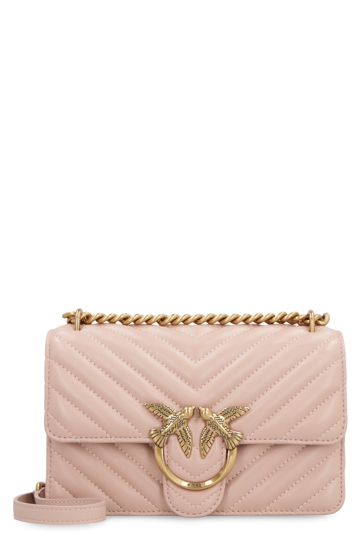 Pinko Women's Love Bag One Leather Mini in Pale Pink | 100074A0GK Color O81Q