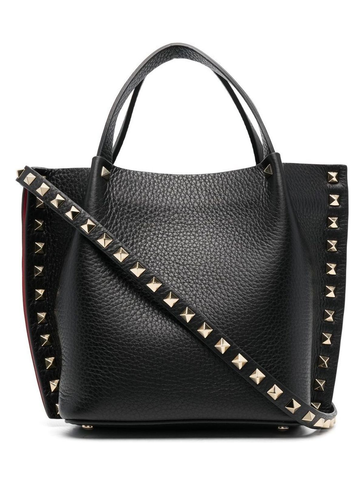 Valentino Garavani Women's Rockstud Small Tote Bag in Black | Size UNI | 4W2B0K68VSF0NO