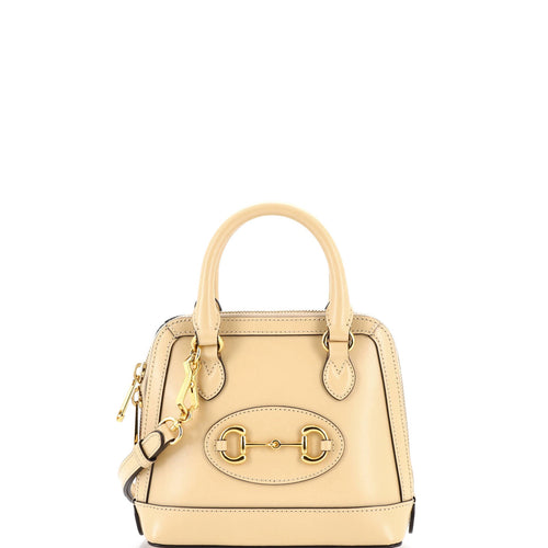 GUCCI Horsebit 1955 Top Handle Bag Leather Mini