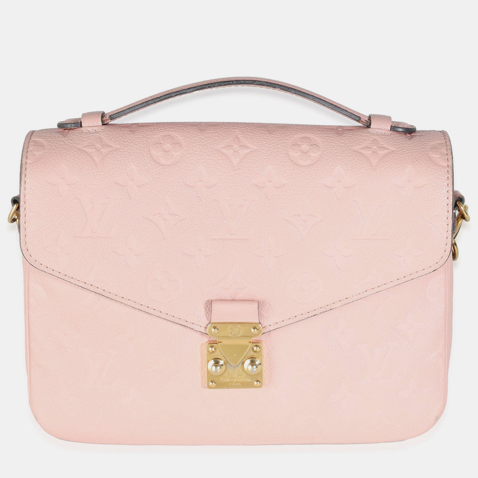 Louis Vuitton Rose Poudre Monogram Empreinte Leder Pochette Metis Umhängetasche