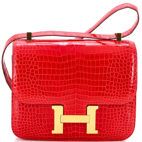 Constance Bag Shiny Porosus Crocodile 24