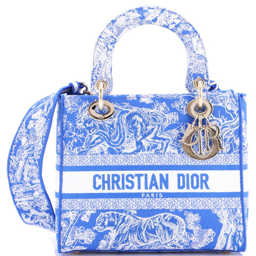 Toile de Jouy Lady D-Lite Bag Embroidered Canvas