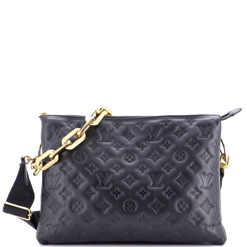 Coussin Bag Monogram Embossed Lambskin MM