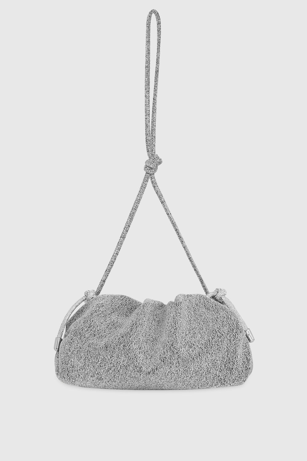 Rebecca Minkoff Tied Up Clutch Bag In Silver