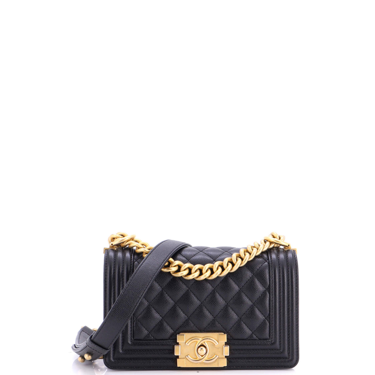 Chanel CHANEL Boy Flap Bag Quilted Caviar Small