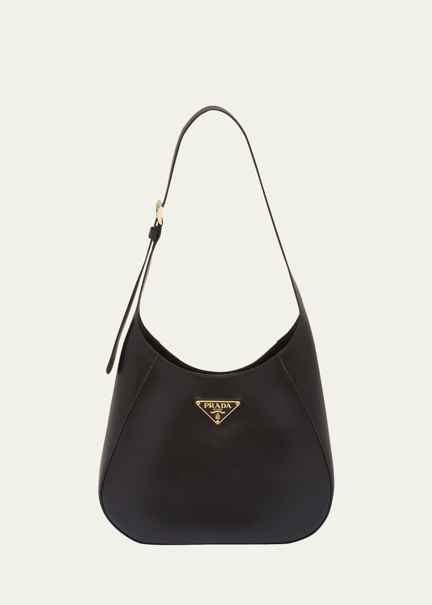 Prada City Calf Leather Hobo Bag