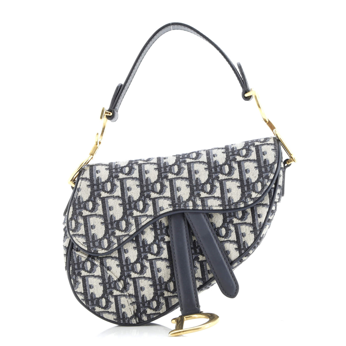 Christian Dior Saddle Handbag Oblique Canvas Mini