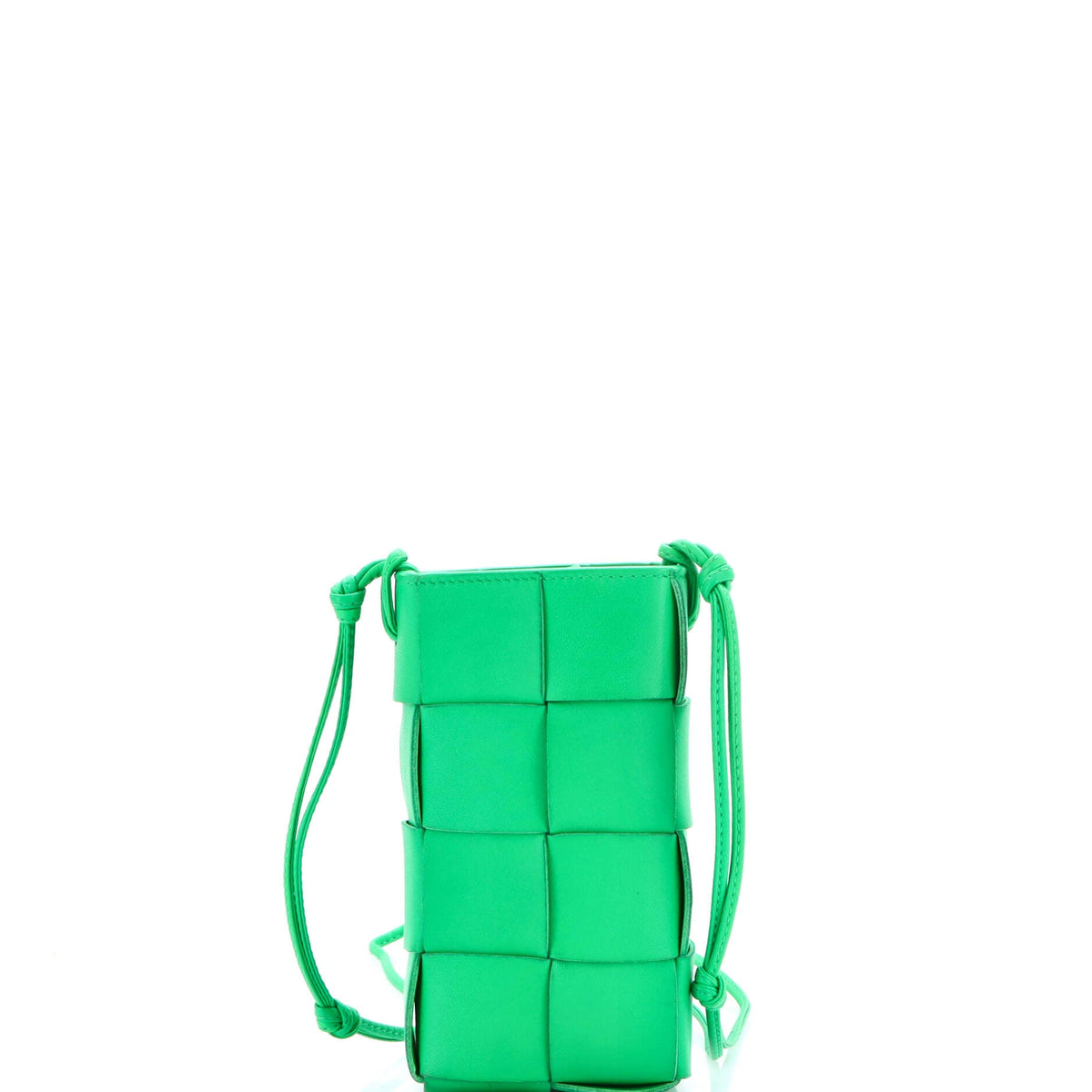 Bottega Veneta Cassette Phone Holder Crossbody Bag Maxi Intrecciato Leather Mini