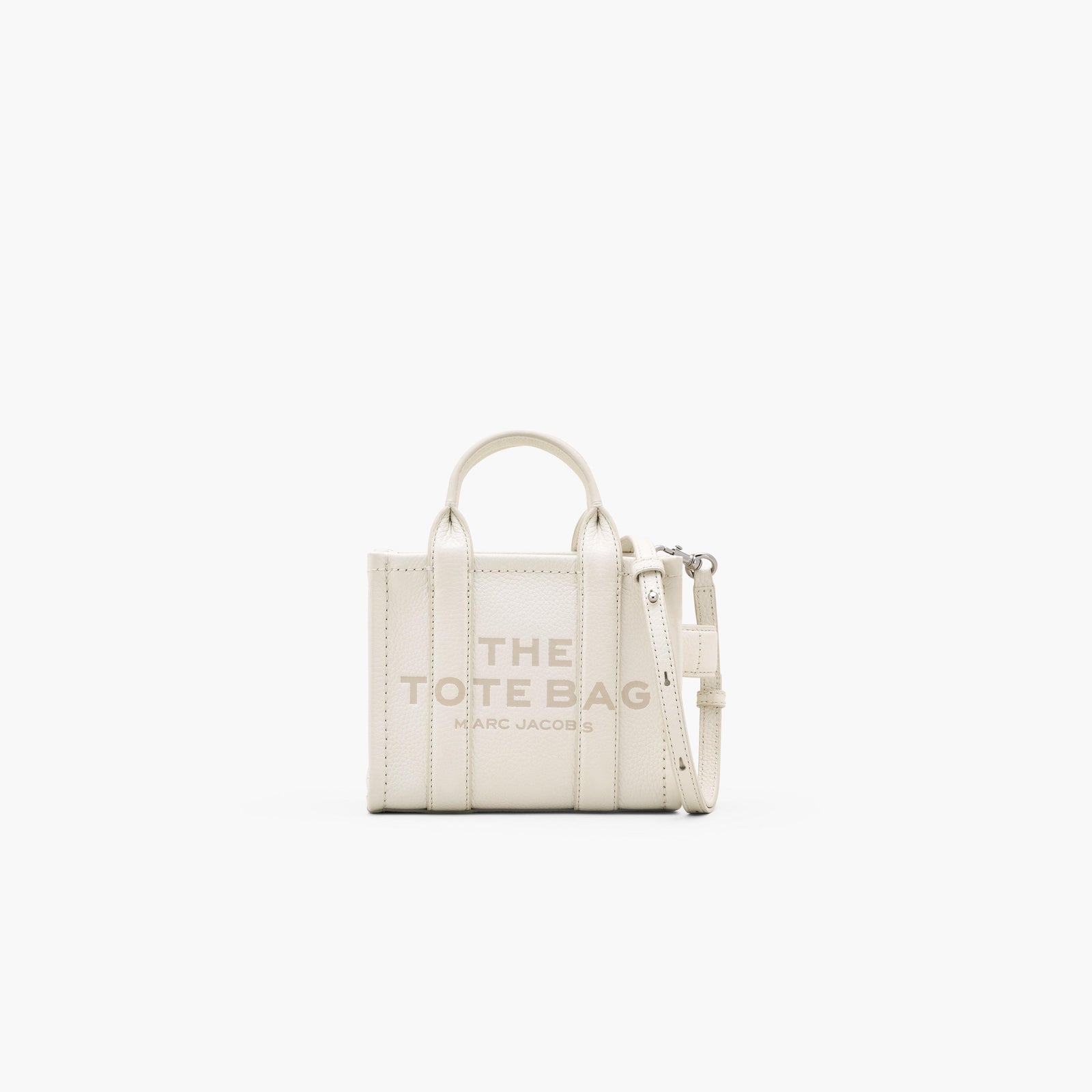 Marc Jacobs The Leather Crossbody Tote Bag in Cotton/Silver