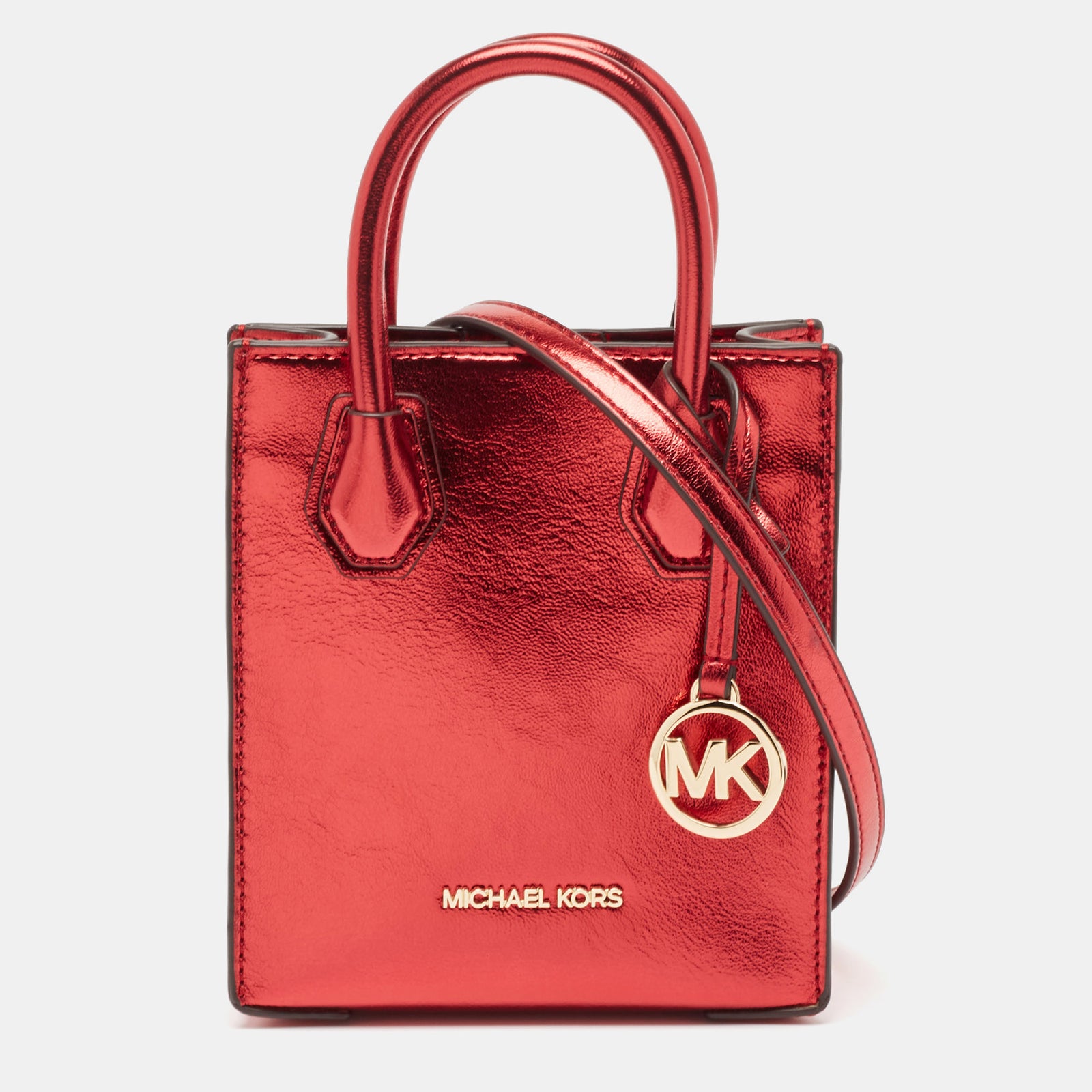 Michael Kors Red Glossy Leather XS Mercer Tote