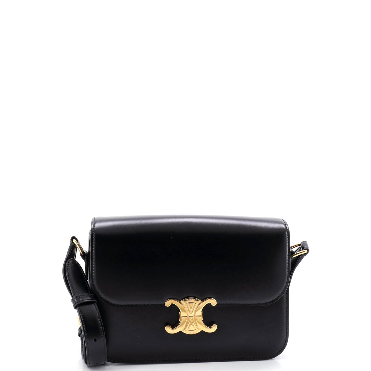 Celine CELINE Triomphe Shoulder Bag Smooth Calfskin Medium