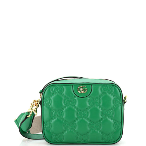 GUCCI Zip Camera Bag GG Matelasse Leather Small
