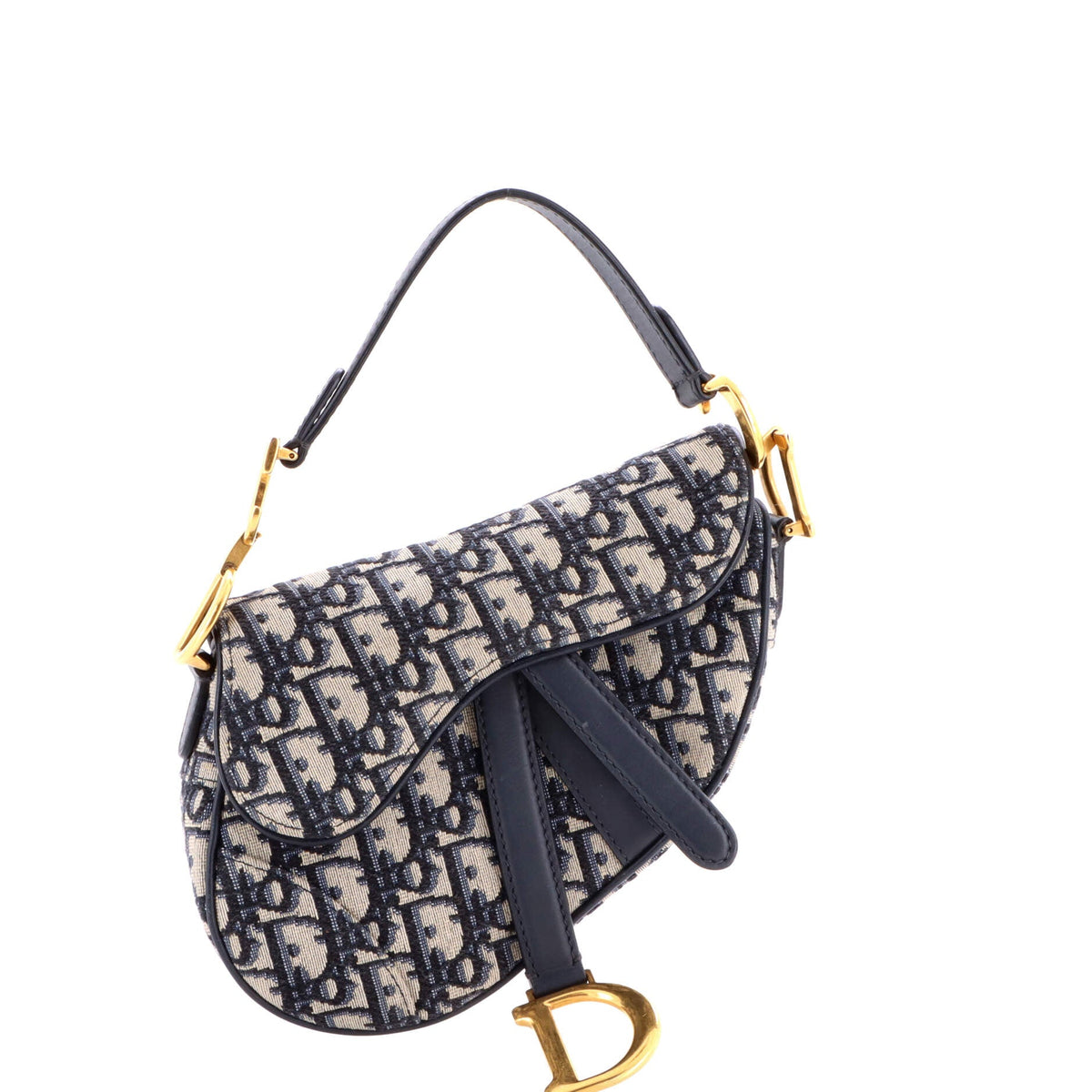 Christian Dior Saddle Handbag Oblique Canvas Mini