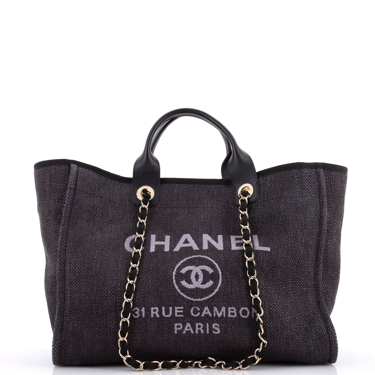 Chanel CHANEL Deauville Tote Raffia Medium