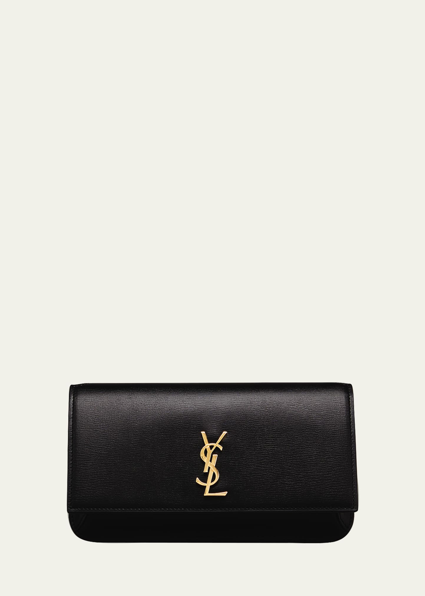 Saint Laurent YSL Monogram Phone Holder Crossbody Bag in Leather