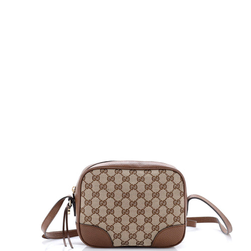 GUCCI Bree Disco Crossbody Bag GG Canvas with Leather Mini