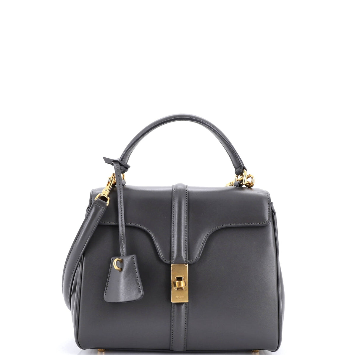 Celine CELINE 16 Top Handle Bag Smooth Calfskin Small
